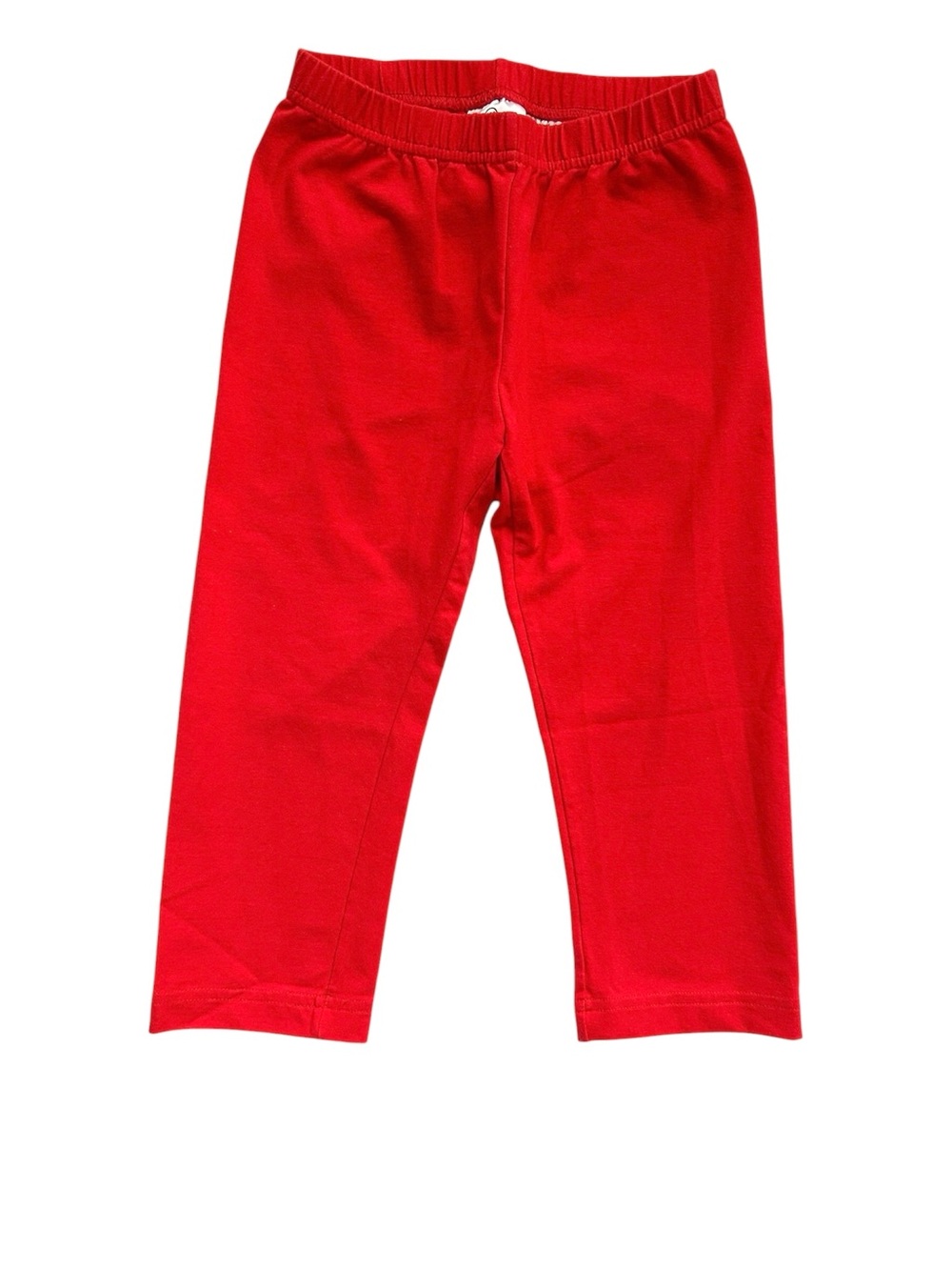 Hanna Andersson Red Cropped Stretchy Leggings Elastic Waist Size 120 - 6/7